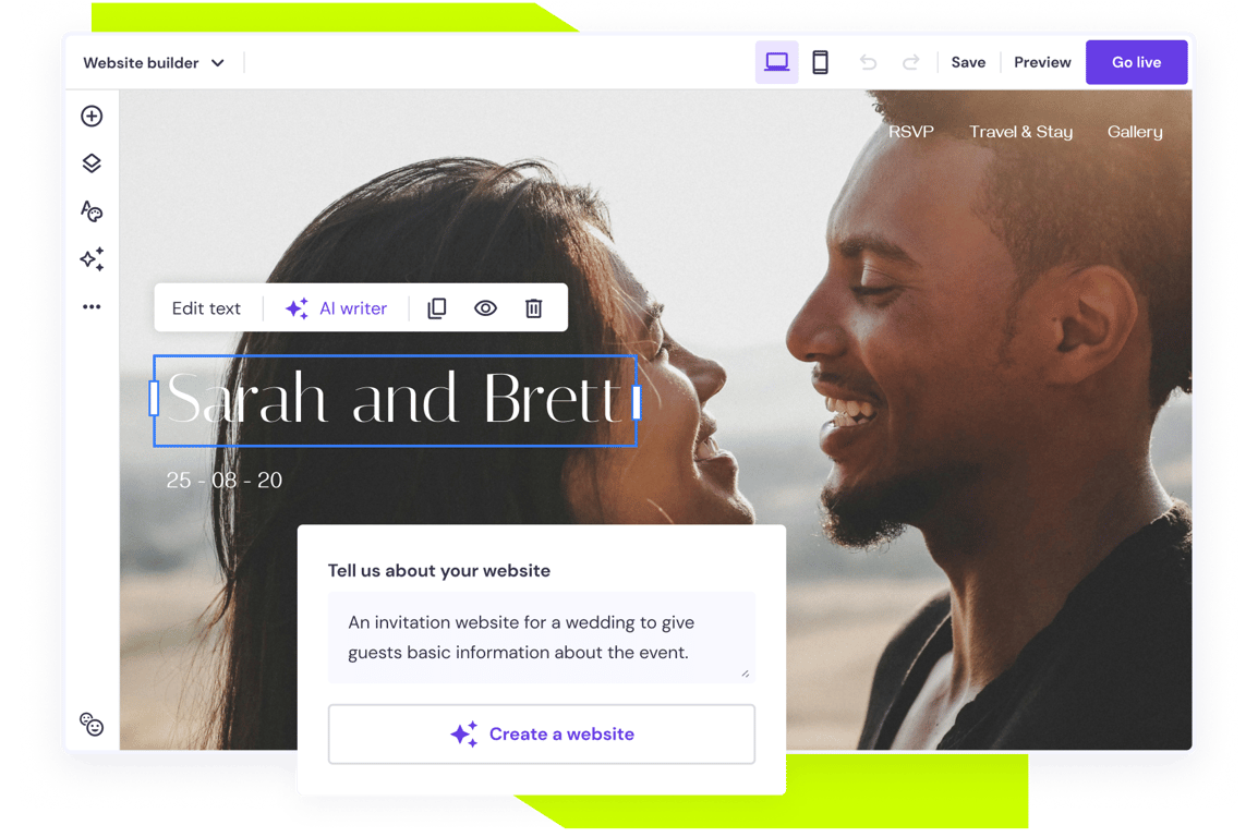 Wedding website