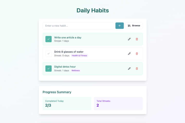 Habit tracker