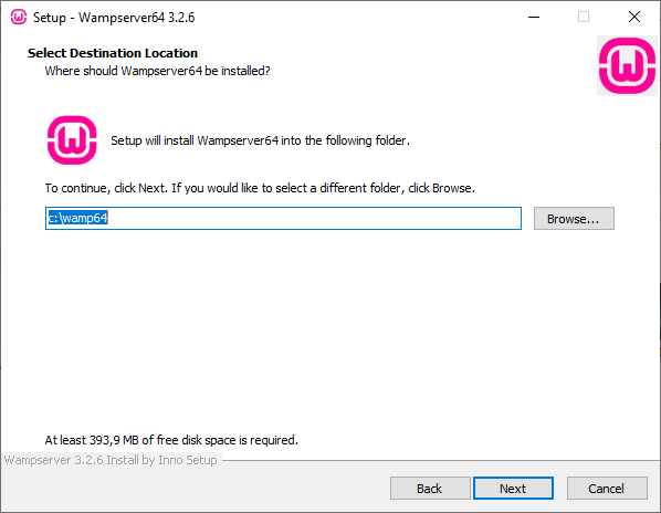 Selecteren map in WampServer