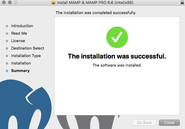 Installatie is gelukt