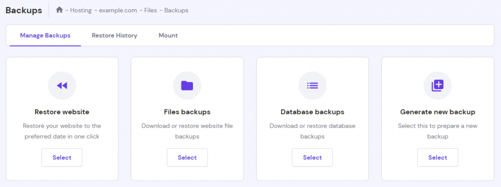 Back-ups in Joomla