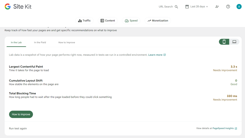 Site Kit by Google plug-in
