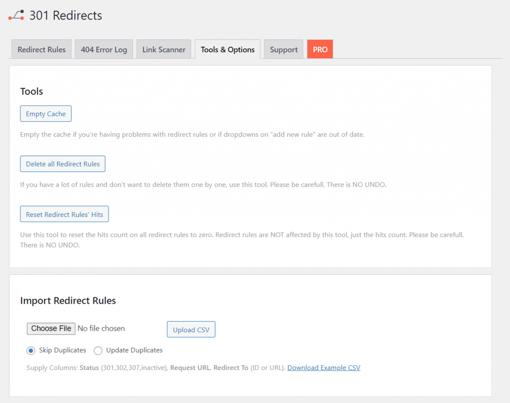WP 301 Redirects plug-in
