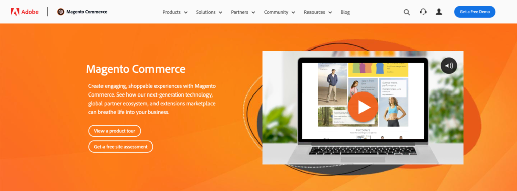 Magento startpagina