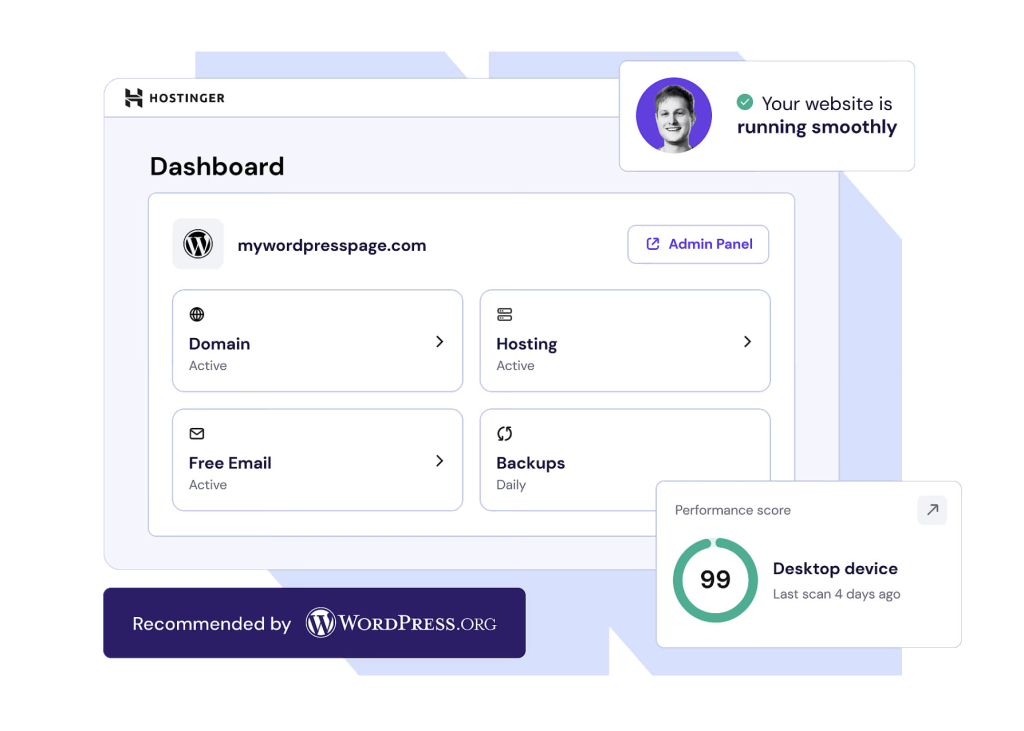 WordPress startpagina
