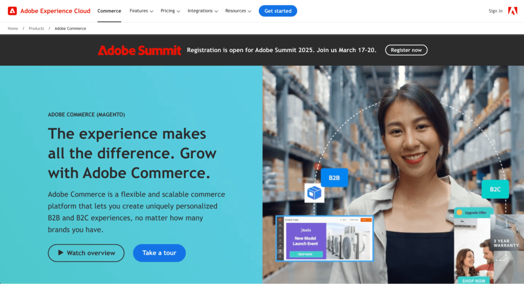 Adobe Commerce (formerly Magento) startpagina