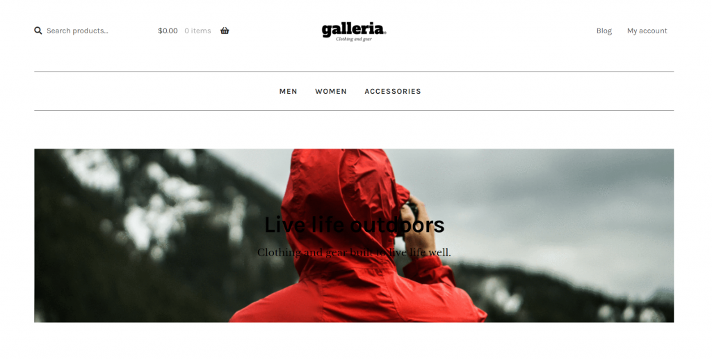 Thème WordPress d'e-commerce Galleria
