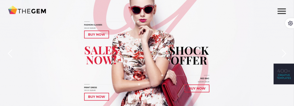 Le thème WordPress d'e-commerce Gem