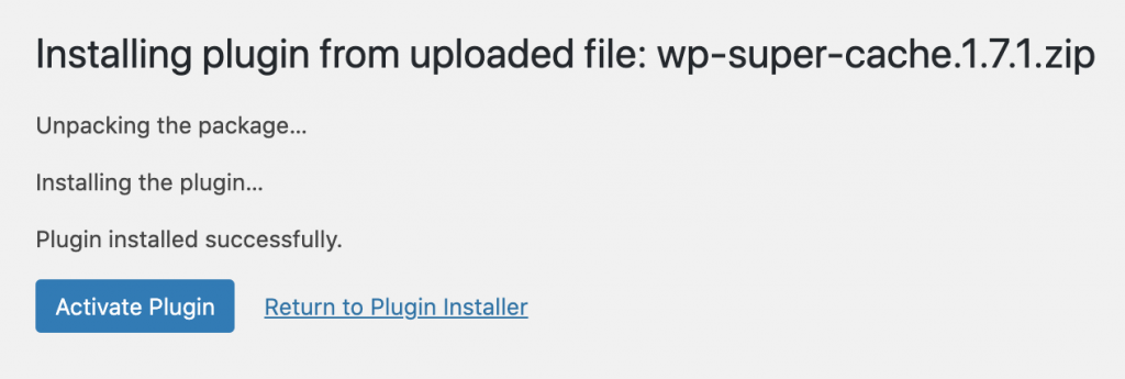 Capture d'écran démontrant comment activer le plugin