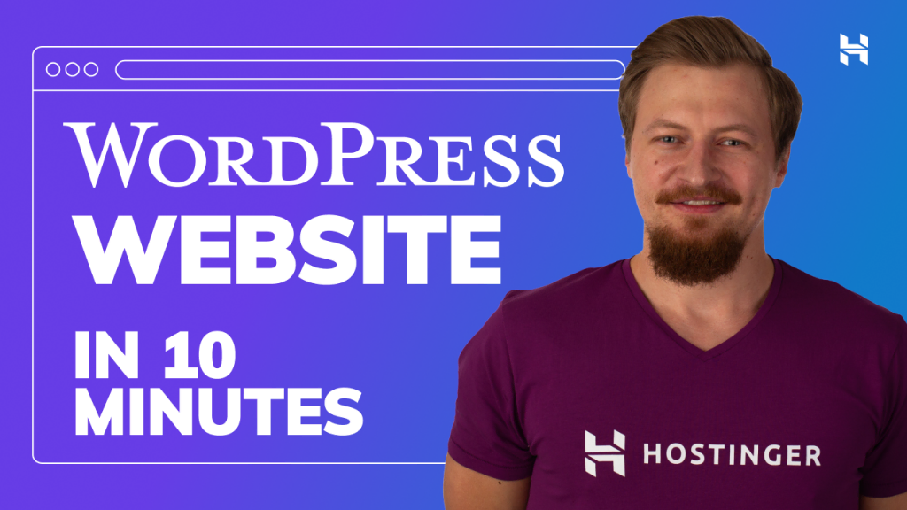 How to create a website in 10 minutes – WordPress tutorial