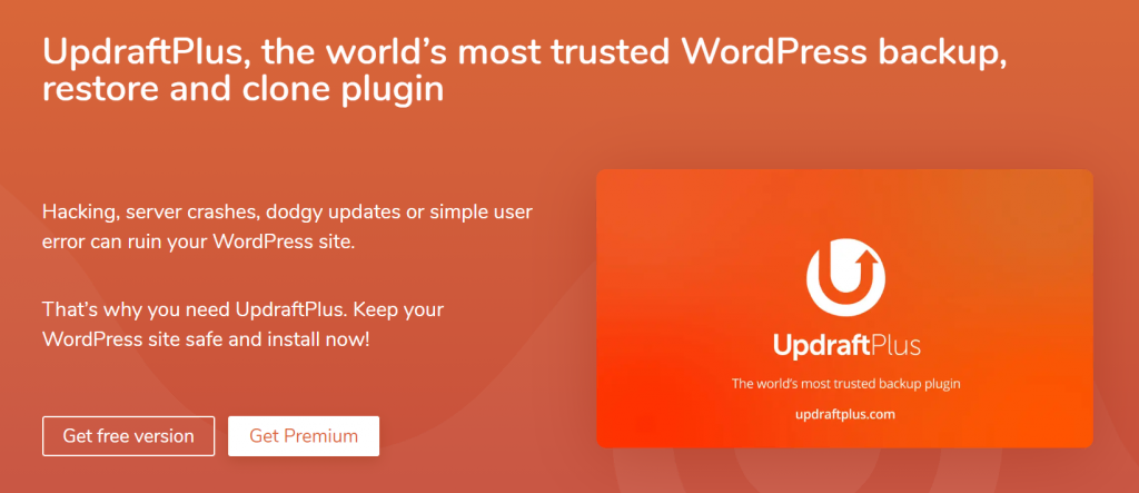 Bannière du site UpdraftPlus