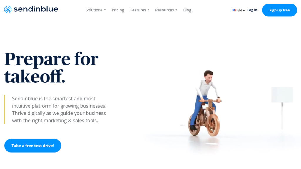 outils-de-gestion-de-sites-web Page d'accueil de Sendinblue