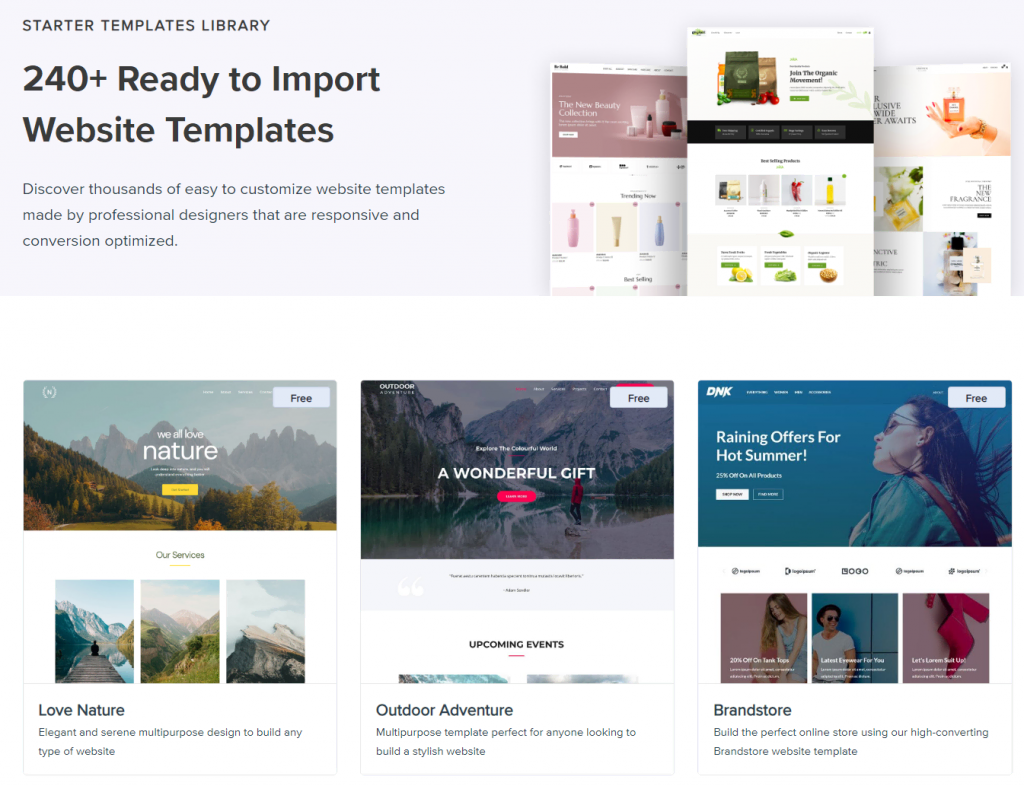 themes-wordpress-simples Bibliothèque de templates starter du thème Astra