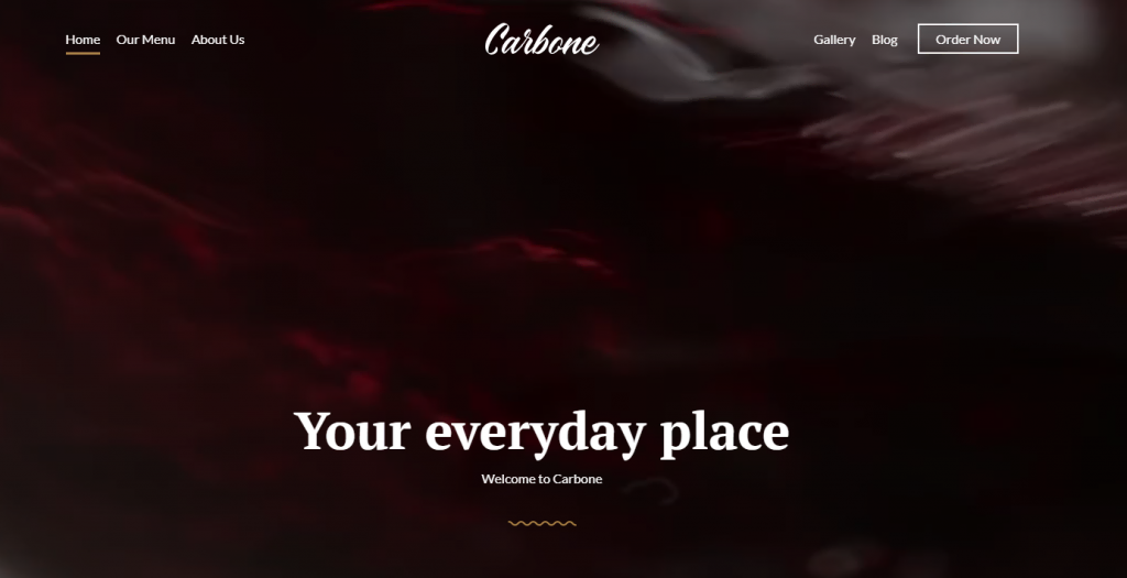 themes-wordpress-simples La page d'accueil du site démo du thème Carbone