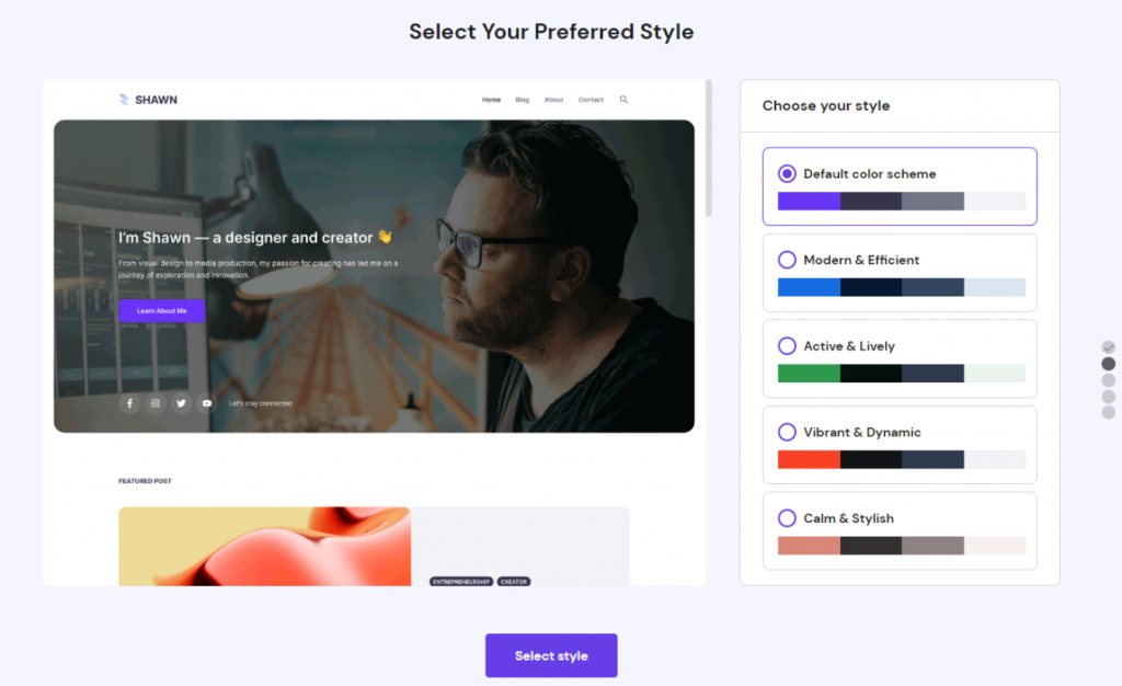 themes-wordpress-simples Options de style du thème Hostinger Blog