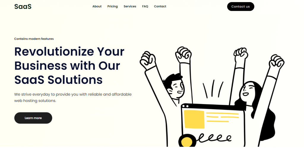 Le site démo du thème Sydney pour une société SaaS Le site démo du thème Sydney pour une société SaaS