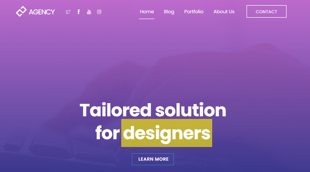 themes-wordpress-simples Le site démo de Ultra theme agency