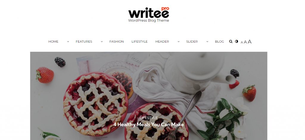 themes-wordpress-simples Le site démo du thème Writee