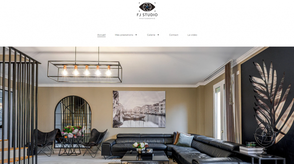 Page d'accueil du site FJ Studio