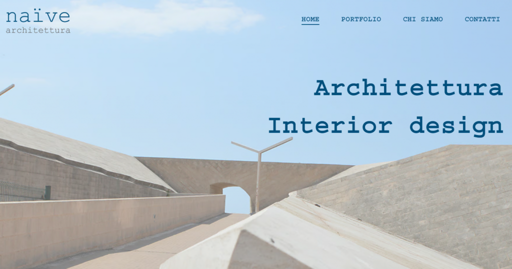Page d'accueil de Naïve Architettura
